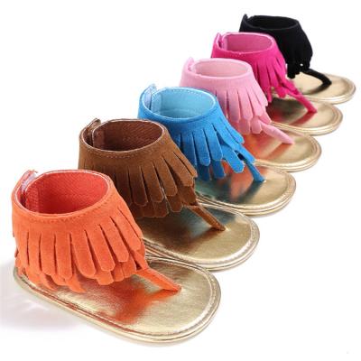 China New fashion high quality infant Sandals Casual Tassel Toddler Slipper NuBuck baby shoes for Boy and Girl for sale
