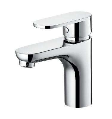 China OEM Chrome Brass Bathroom Faucet Hot And Cold Water Tap Mixer For Wash Basin for sale