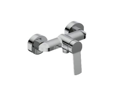 China Chrome Plated Single Lever Mixer Tap For Shower Wall Mounted 1/2 Inch Outlet for sale