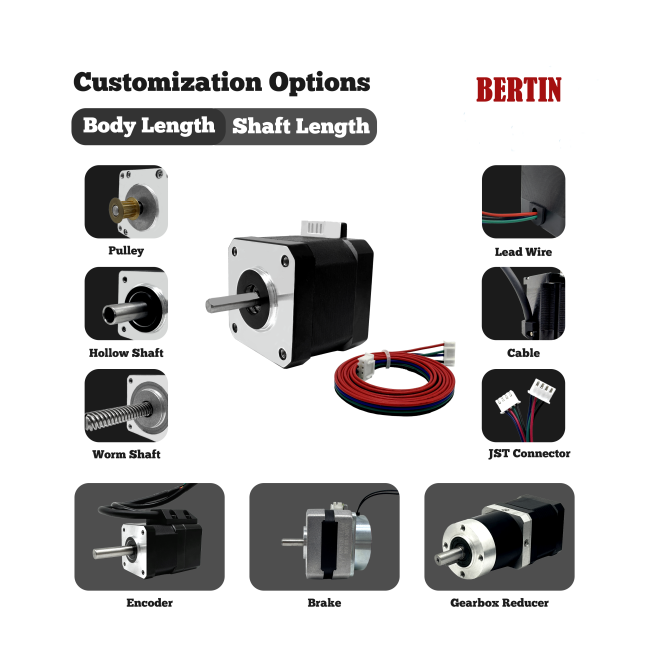NEMA 17 stepper motor front view