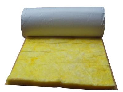 China Thermal Insulation Glass Wool Blanket Faced With White Metalized Scrim Kraft for sale