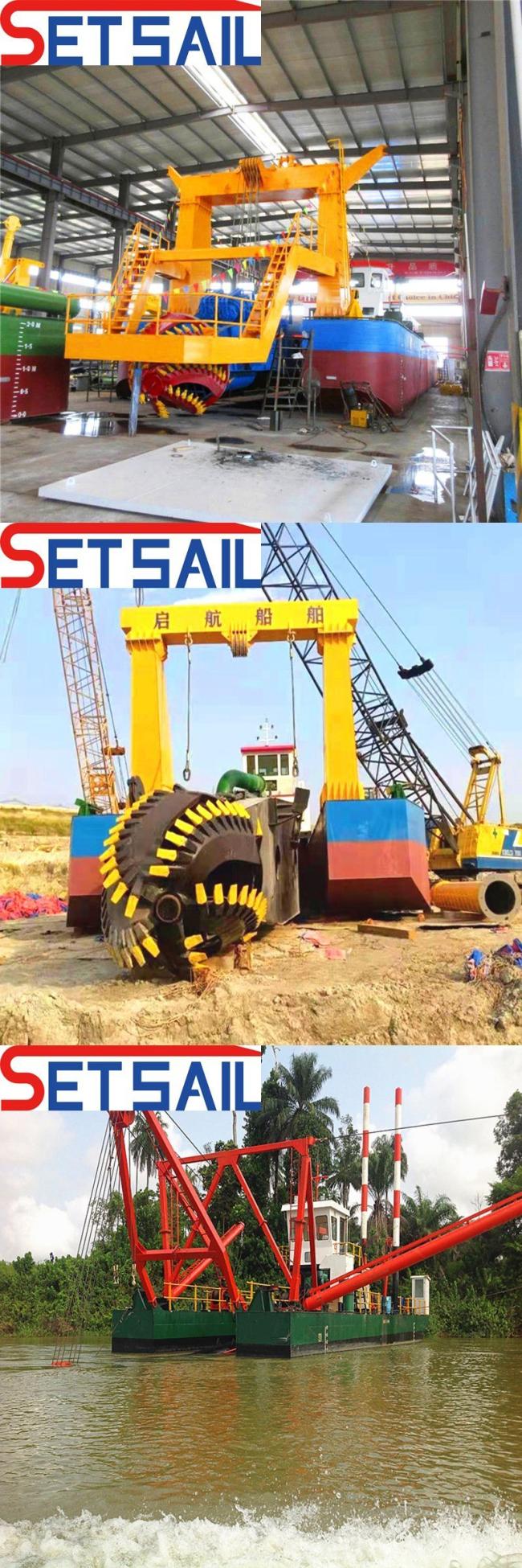 Anchor Boom Diesel Engine Cutter Suction Dredger with Booster Station