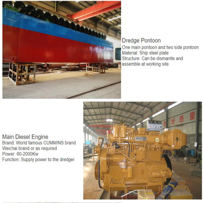 Hydraulic Winch 14inch Cutter Suction Mud Dredger for River Sand