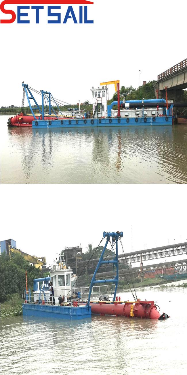 Long Continue Wroking Time Cutter Suction Mud Dredger for Sale