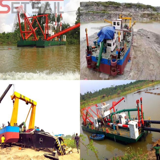 Diesel Engine River Sand Pump 24 Inch Cutter Suction Dredger