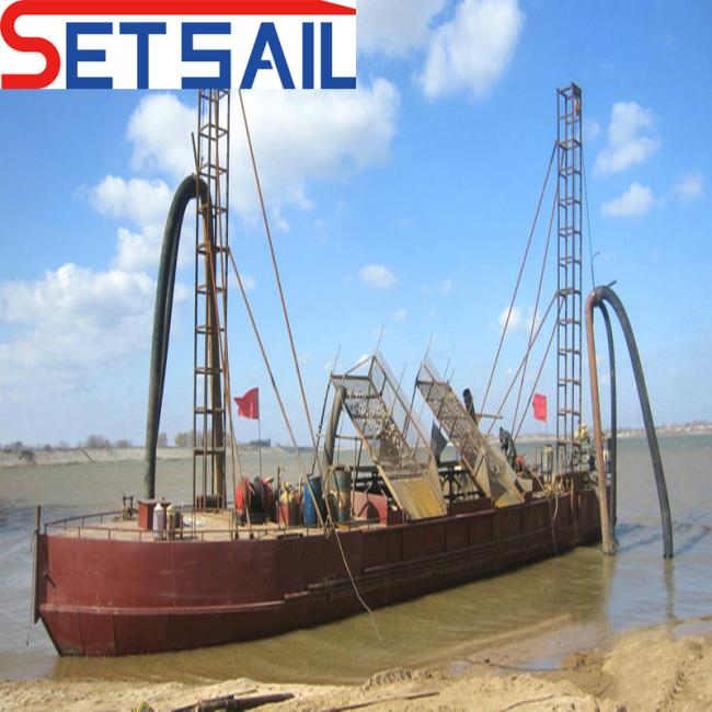 China Advanced Technology Jet Suction Mining Dredger for River Gold