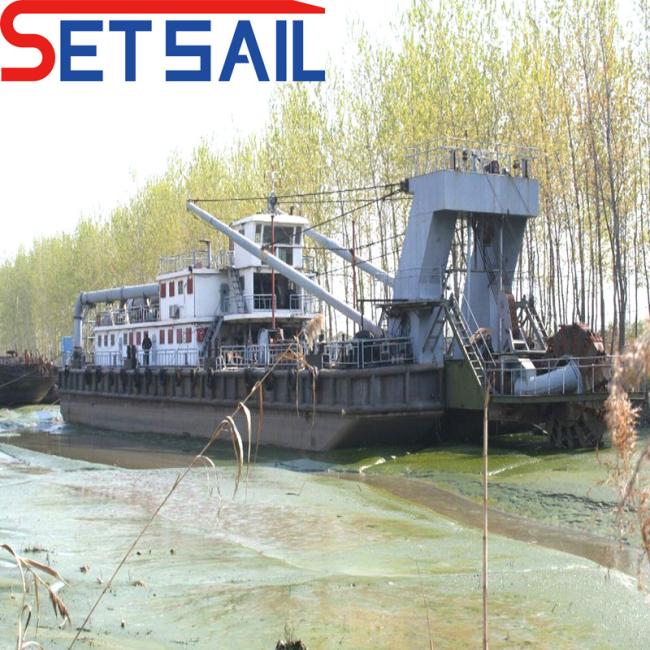 Diesel Engien Driving Wheel Bucket Sand Pump Dredger for Sale