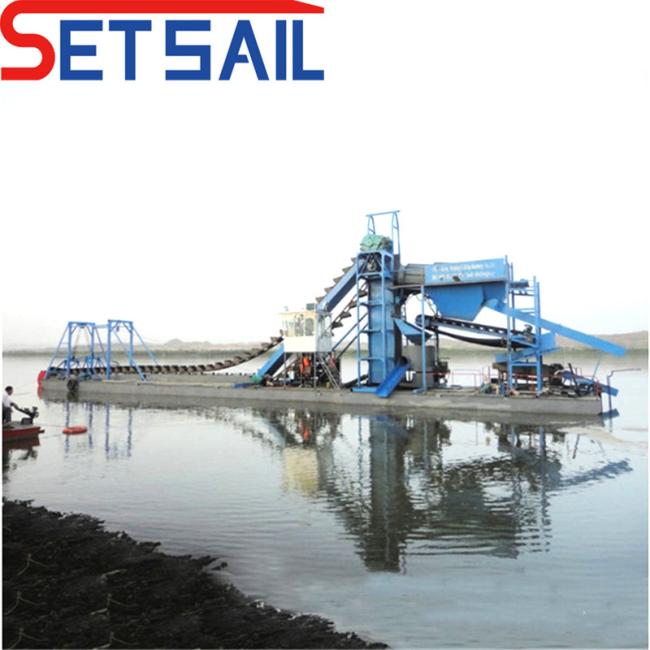 Chain Bucket Sand Mining Gold Dredger Used in River and Lake