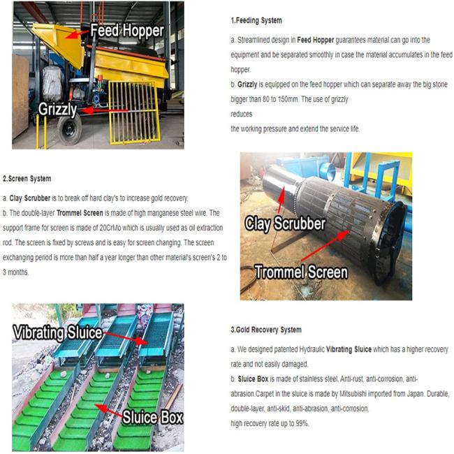 Customized Land Mining Equipment for Gold and Diamond with Centrifuge