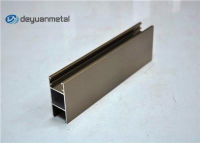 China 6063-T5 Aluminium Sliding Window Profile , Champagne Anodized Aluminium Profiles for sale