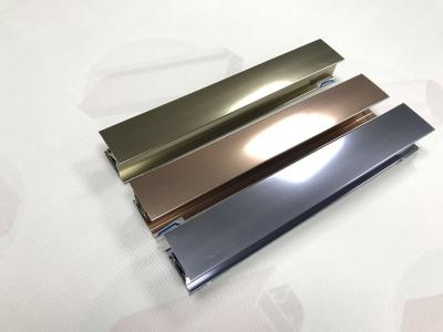 China Oro de plata de pulido y champán de la aleación 6463 de los perfiles de aluminio superficiales de la ducha en venta