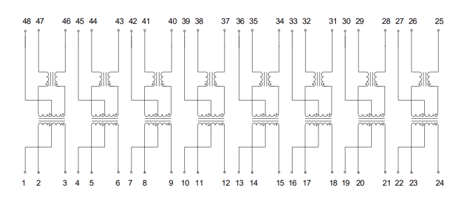 HST-48001S 1000BASE-T Magnetics