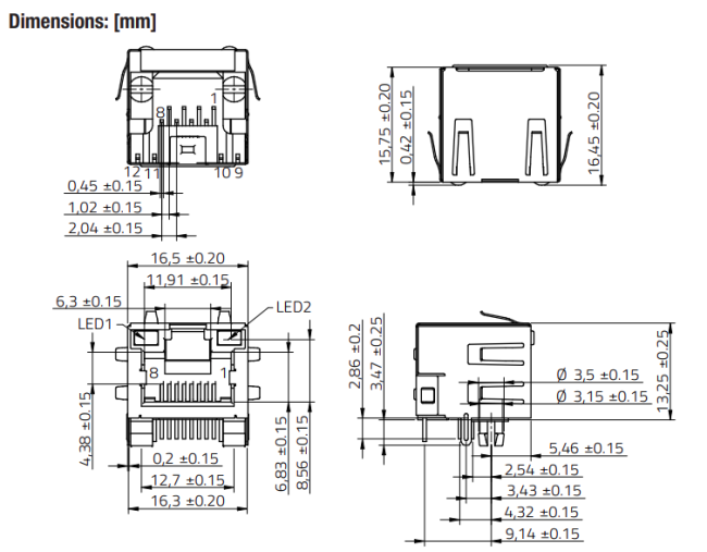 615008142121 Datasheet-Dimensions