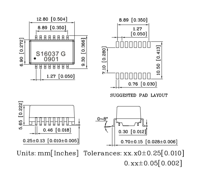 S16037G Datasheet-Mechanicals