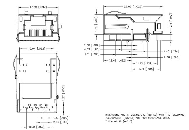 JXD1-1001NL Dimensions