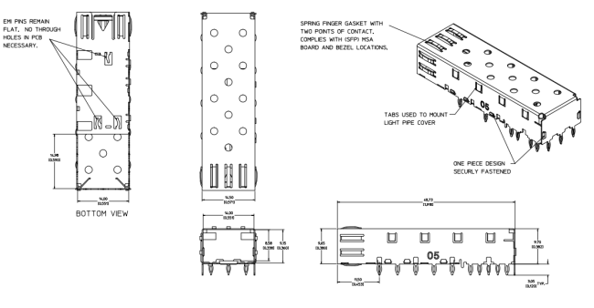 747370005 SFP Cage Datasheet