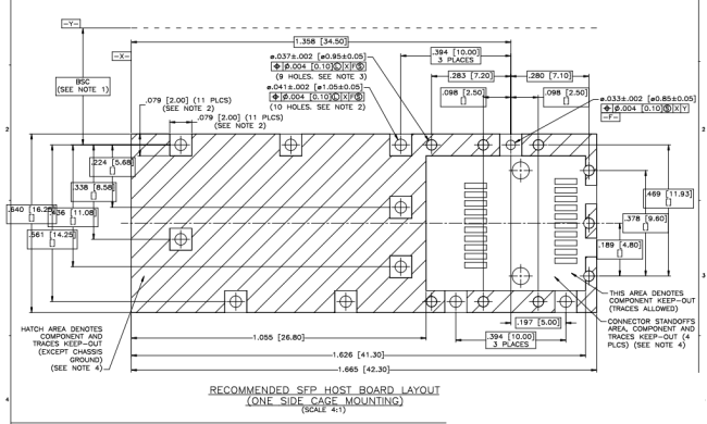 U77-A1618-2001 SFP+ Cage Drawing