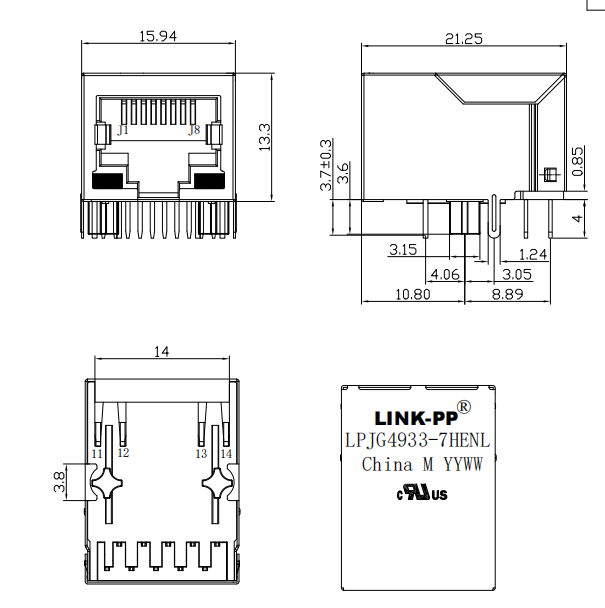 LPJG4933-7HENL Mechanical Design