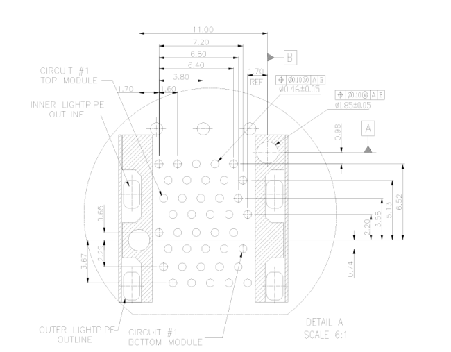 SFP0-3040-L SFP Cage Drawing