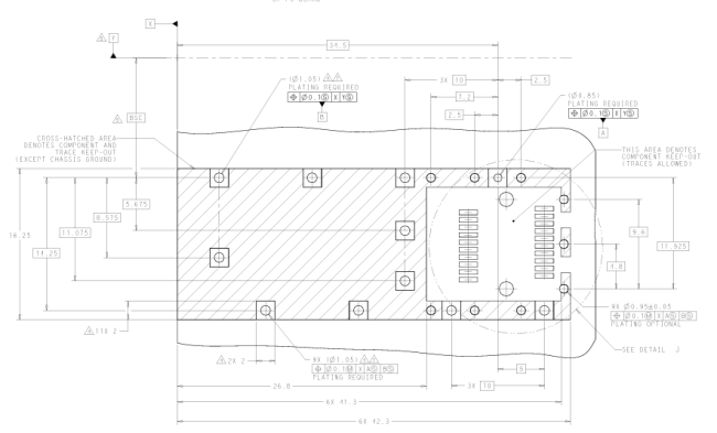 2227302-1 Single Piece SFP Cage Drawing