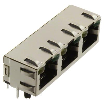 China LPJE843AGNL 1X3 Multi-Port RJ45 Connector Without Integrated Magnetics 6116132-1 for sale