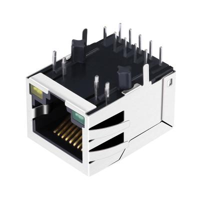 China ARJM11C7-104-AB-EW2 Single Port Magnetic Poe RJ45 Pinout Connector With Shield LPJ16668AENL for sale