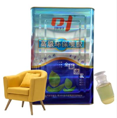 China Waterbased Spray Adhesive Light Yellow Liquid For Sofa Mattress Furniture for sale