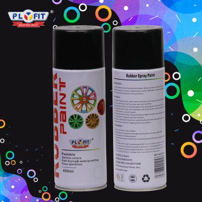 China Aerosol Water Based Rubber Paint Spray 400ml Colorful For Car Wheel / Rim for sale