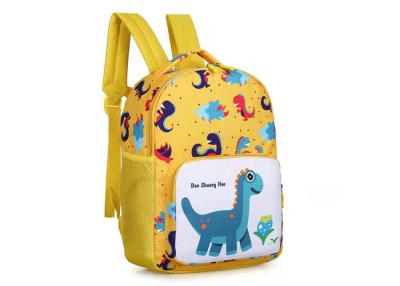 China Zipper Closure 600D Polyester Backpacks For 4 Year Olds Yellow Blue for sale