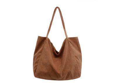 China Customized Cotton corduroy Shopping Bags For High Demand Market for sale
