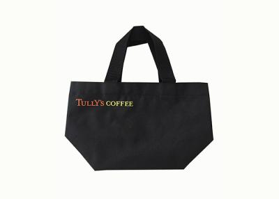 China Black Embroidery 600D Polyester Tote Bags AZO Free Polyester Reusable Bags for sale