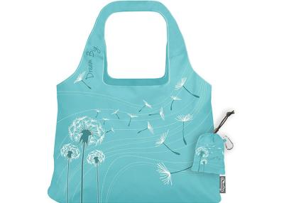 China Washable 210D Nylon Folding Tote Bag With Carabiner Clip Modern Stylish for sale