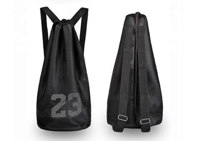 China Double Layer Custom Drawstring Backpack 420D Polyester Cinch Bag for sale