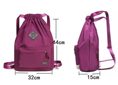 Китай Розовый нейлоновый рюкзак с шнурками для шелковой печати продается
