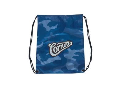 China Camouflage Nylon Custom Drawstring Backpack 210D Polyester Full Printing for sale