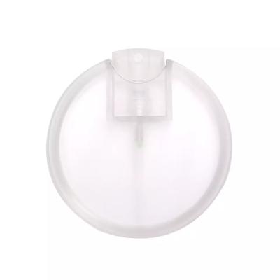 China Empty 20ml Plastic Perfume Card Fine Mist Spray Bottle Transparent Refillable Round for sale