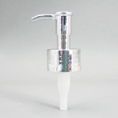 China 28mm 28 / 410 Lotion Dispenser Pump Silver Shampoo Shower Gel Soap Wash For Bottles for sale