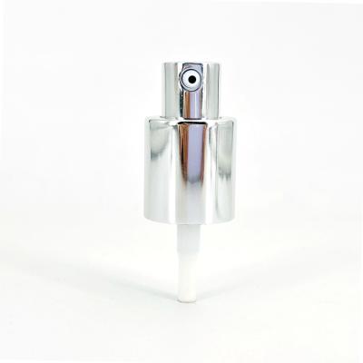 China 20mm Silver Aluminium Recyclable Lotion Cream Pump High End Cosmetic Packaging en venta