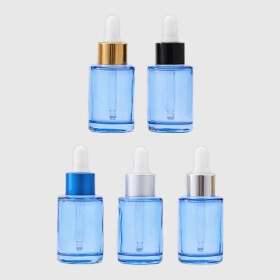 China azul de las botellas del dropper del perfume del cristal de botellas del dropper del aceite esencial del dropper de ojo de 1oz 30ml en venta