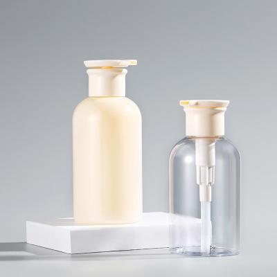 China Plastic Pet Lotion Bottle 350ml 300ml Conditioner Large Shampoo Pump Dispenser 10.14oz 11.83oz for sale