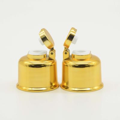 China 24/410 28/410 Bell Shape UV Gold Caps And Lids For Shampoo Bottles for sale