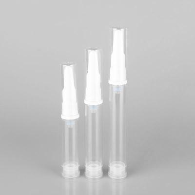 China PET PP Eye Cream Plastic Airless Pump Bottles 5ml 10ml 12ml 15ml Serum Sample Bottle for sale