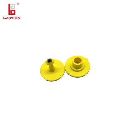 China 28mm Round Pig Ear Tags Polyether Type TPU Livestock Tracking With Laser Number for sale