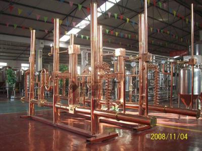 中国 パブのホテル マイクロ ビール醸造装置500lの赤い銅の醸造物のやかんの蒸気暖房 販売のため
