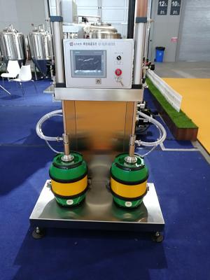 China Sus 304 Automatic Beer Keg Washing Machine Two Heads Touch Screen 2L - 60L for sale