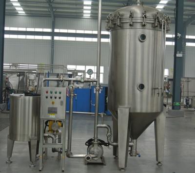 China SUS 304 Packing Production Line Candle Type Diatomite  Filter Machine For Craft Beer for sale