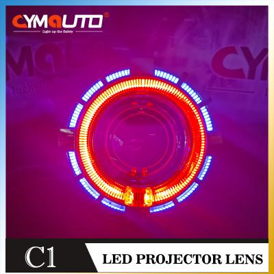 China OEM Bi Xenon Projector Lens Bulb For Car Bulb 2.5 Inch LED Cover for sale
