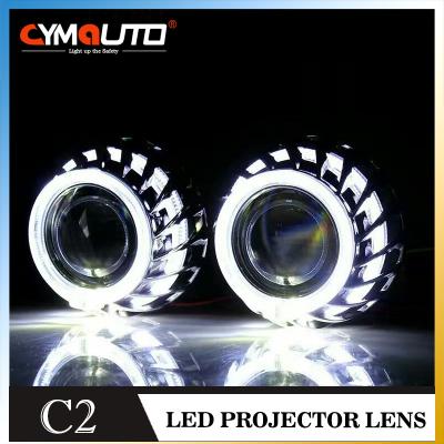 China 55W HID Projector Lens Kit 2.5 Inch Car Projector Kit With Double Angle Eyes for sale