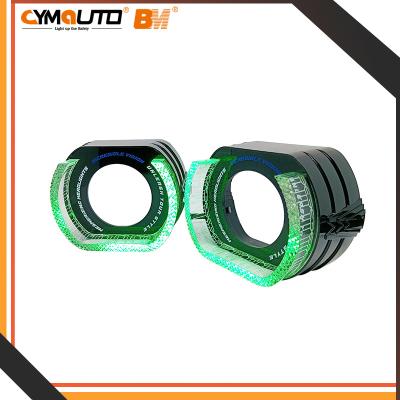 中国 Hot selling CYMAUTO crystal 7D-4 light guide integrated cover WRGB mode 2.5 inch angel eye 販売のため