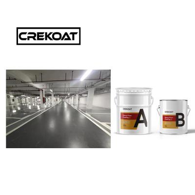 China Visibility Grey Epoxy Floor Paint Poured Top Coat Concrete Coatings Strength for sale